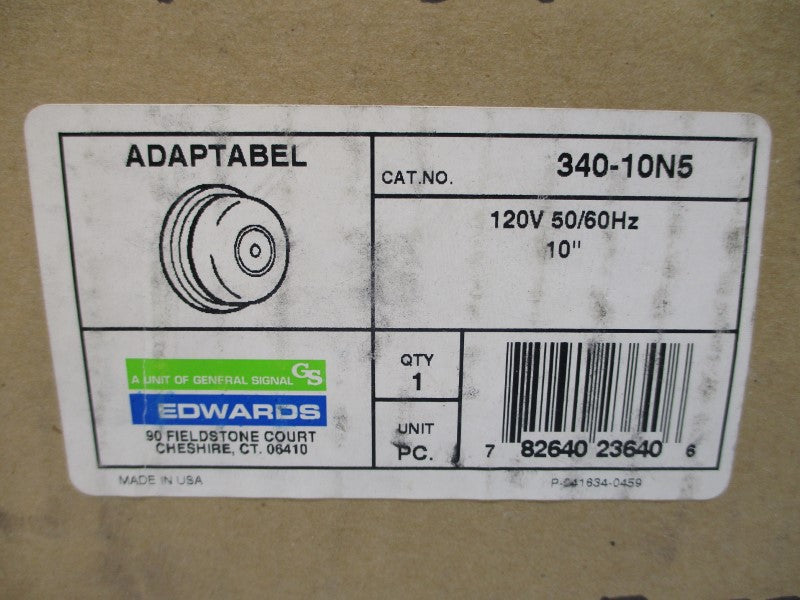 EDWARDS SIGNALING 340-10N5 120V 0.07A 10" NSMP