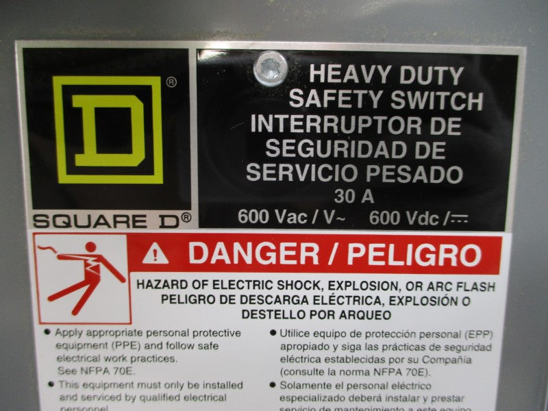 SQUARE D H361N SER. F05 600VAC 30A NSMP
