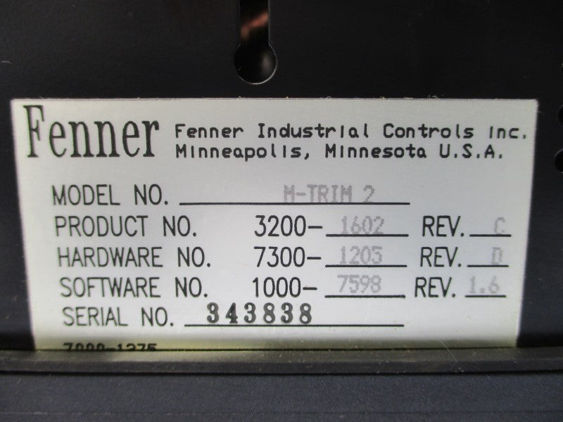 FENNER M-TRIM2 3200-1602 120V REV. C NSNP