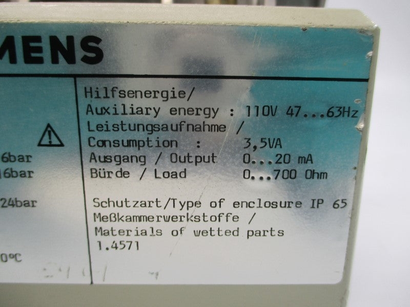 SIEMENS 7MF1000-1AB11-1BD1-C3A 110V UNMP
