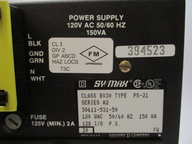 SQUARE D 8030PS-21 SER. A2 120VAC NSMP