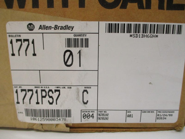 ALLEN BRADLEY 1771-PS7 SER. C 120/220VAC 2.4/1.3A NSMP