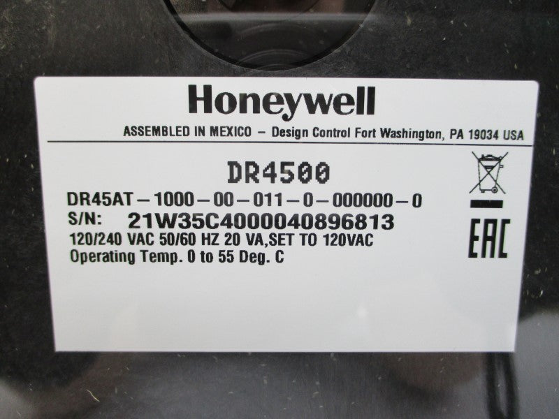 HONEYWELL DR45AT-1000-00-011-0-000000-0 120/240VAC NSMP