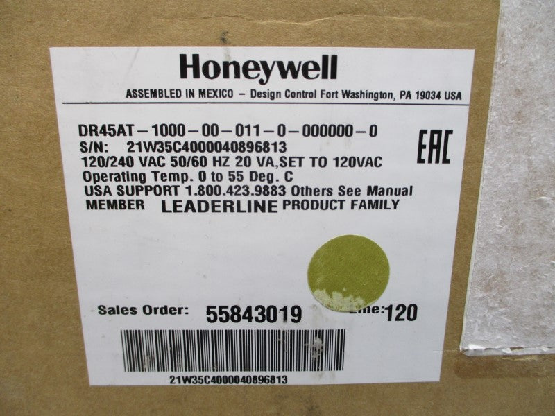 HONEYWELL DR45AT-1000-00-011-0-000000-0 120/240VAC NSMP