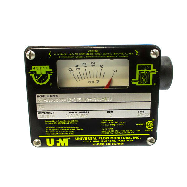 UNIVERSAL FLOW MONITORS MN-BSF30GM-12-175V.9-AIND-15D 480VAC 15A NSNP