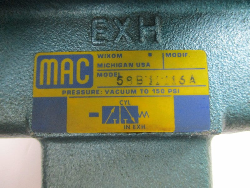 MAC 58B11116A 110/120V 25-150PSI UNMP