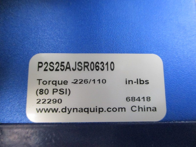 DYNAQUIP P2S25AJSR06310 110PSI 1" NSMP