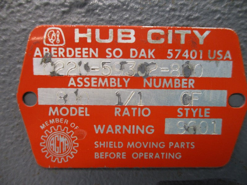 HUB CITY 0220-59302-800 (AS PICTURED) NSNP