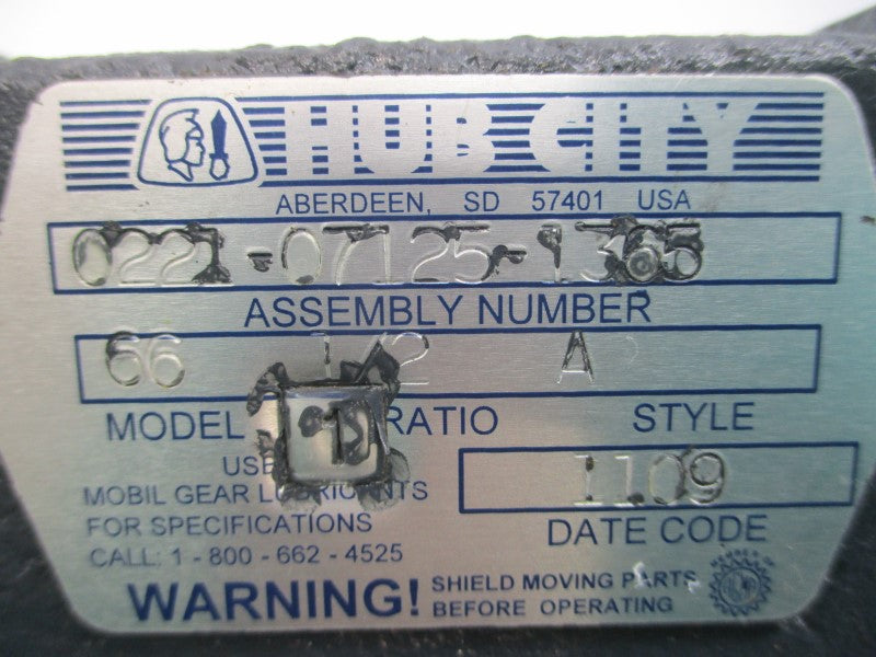 HUB CITY 0221-07125-1365 66 (AS PICTURED) NSNP