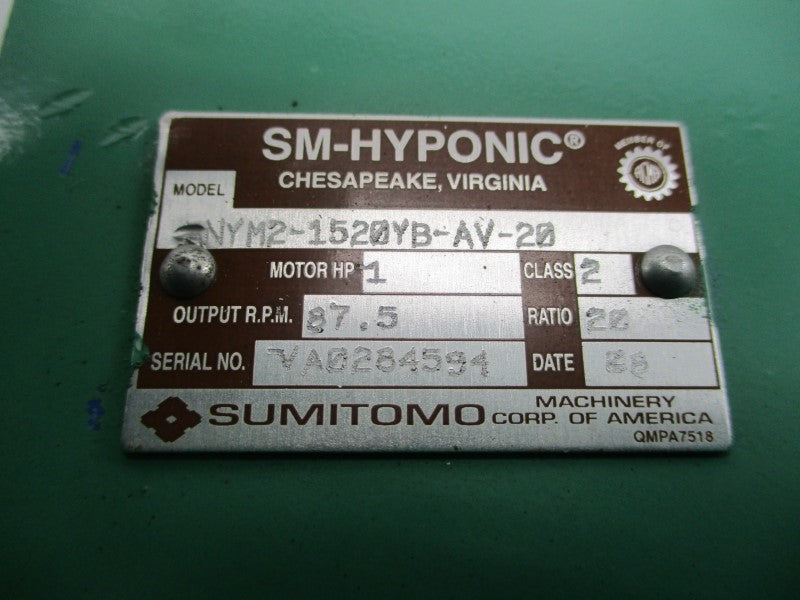 SUMITOMO RNYM2-1520YB-AV-20 TC-FXV 230/460V 6.7/6.5A NSNP