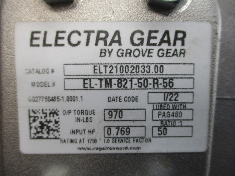 GROVE GEAR EL-TM-821-50-R-56 ELT21002033.00 NSNP