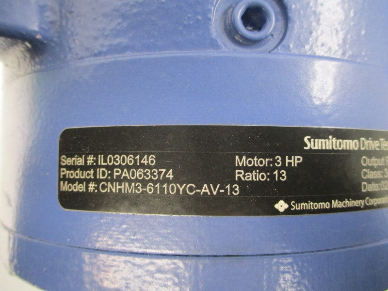 SUMITOMO PA063374 CNHM3-6110YC-AV-13 TC-FXV 230/460V 9.2/9.3A NSNP