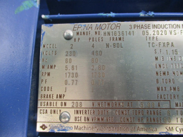 SUMITOMO PA221202 CNHM2-6120YC-EP-35 TC-FXPA 230/460V 5.61/2.80A NSNP