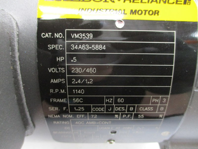 BALDOR VM3539 34A63-5884 230/460V, 2.4/1.2A NSNP