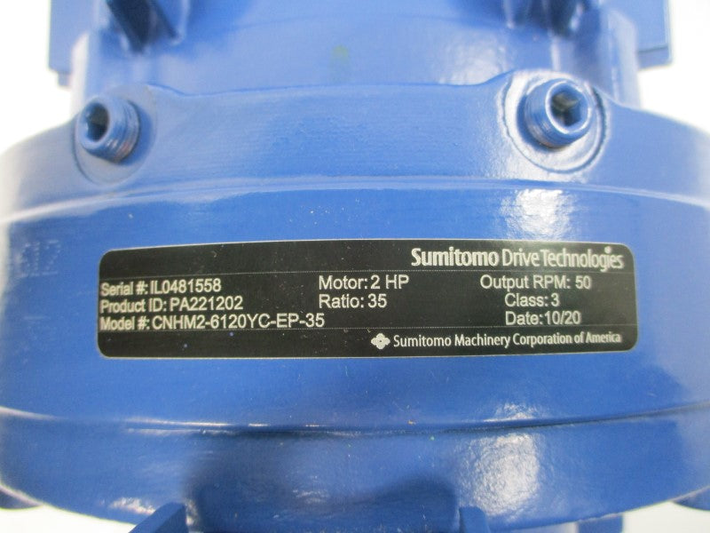 SUMITOMO CNHM2-6120YC-EP-35 PA221202 TC-FXPA 230/460V, 5.61/2.80A NSNP