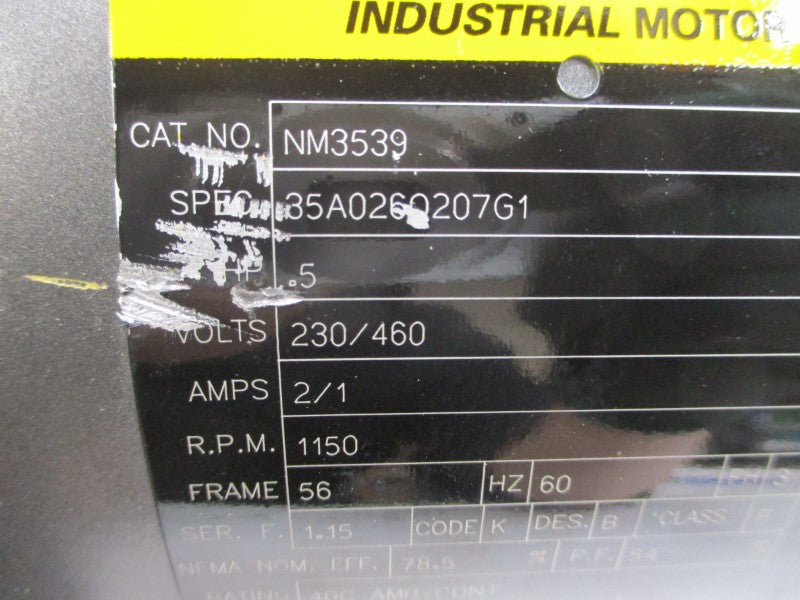 BALDOR 35A026Q207G1 NM3539 230/460V 2/1A NSNP