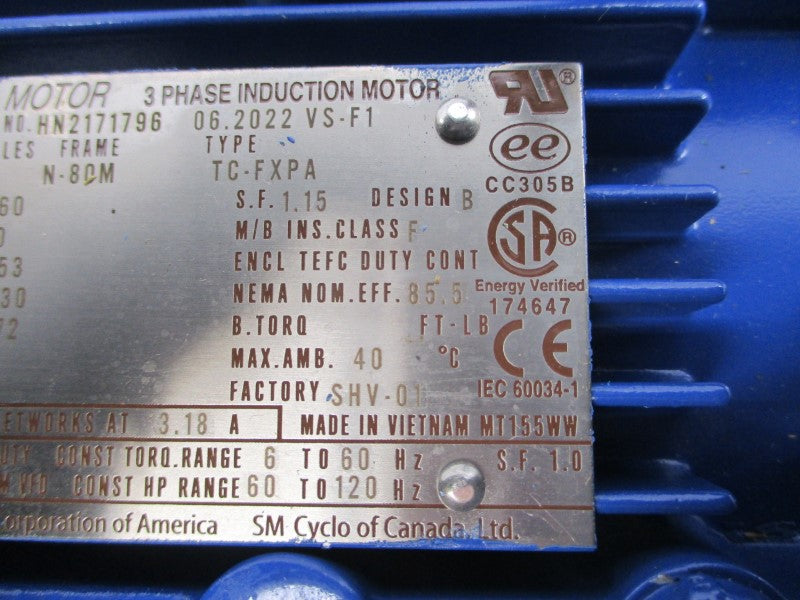 SUMITOMO PA224280 CNHM1-6095YC-EP-21 TC-FXPA 230/460 3.06/1.53A NSNP