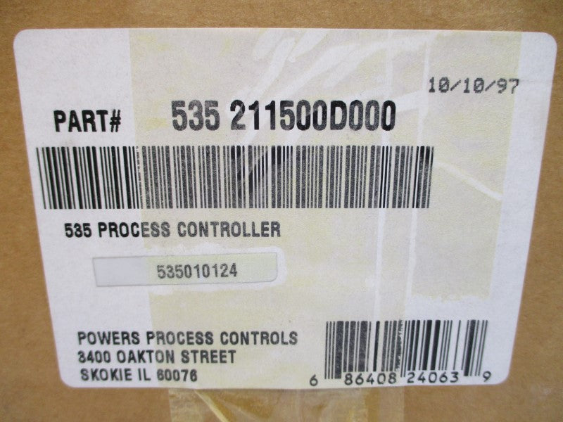 POWERS PROCESS CONTROLS 535211500D000 F/W V4.00 90-250VAC NSMP