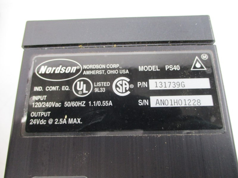 NORDSON PS40 131739G 120/240VAC 1.1/0.55A NSMP