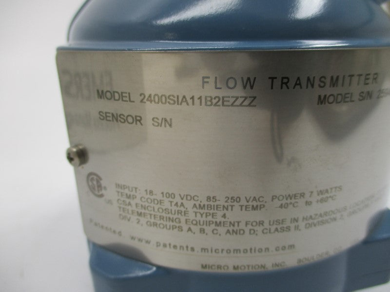 MICRO MOTION 2400SIA11B2EZZZ 85-250VAC NSMP
