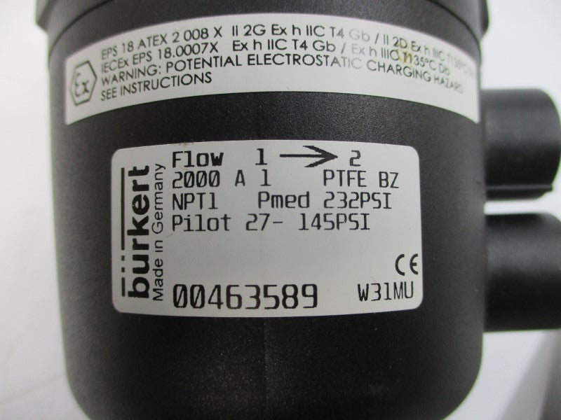 BURKERT 00463589 27-145PSI NSNP