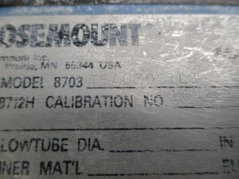 ROSEMOUNT 8703TSA030S1L1 185VDC 5A 275PSI UNMP