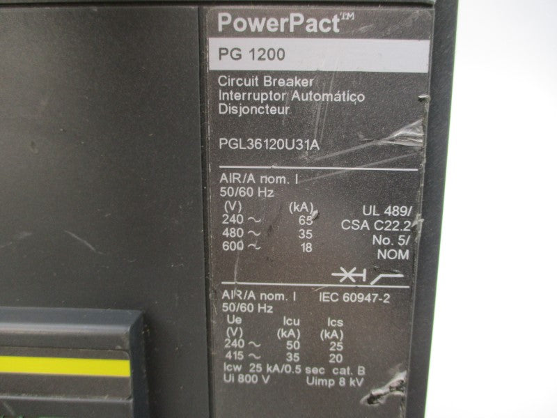 SQUARE D MGL36450 SER. 2 600V 450A NSNP
