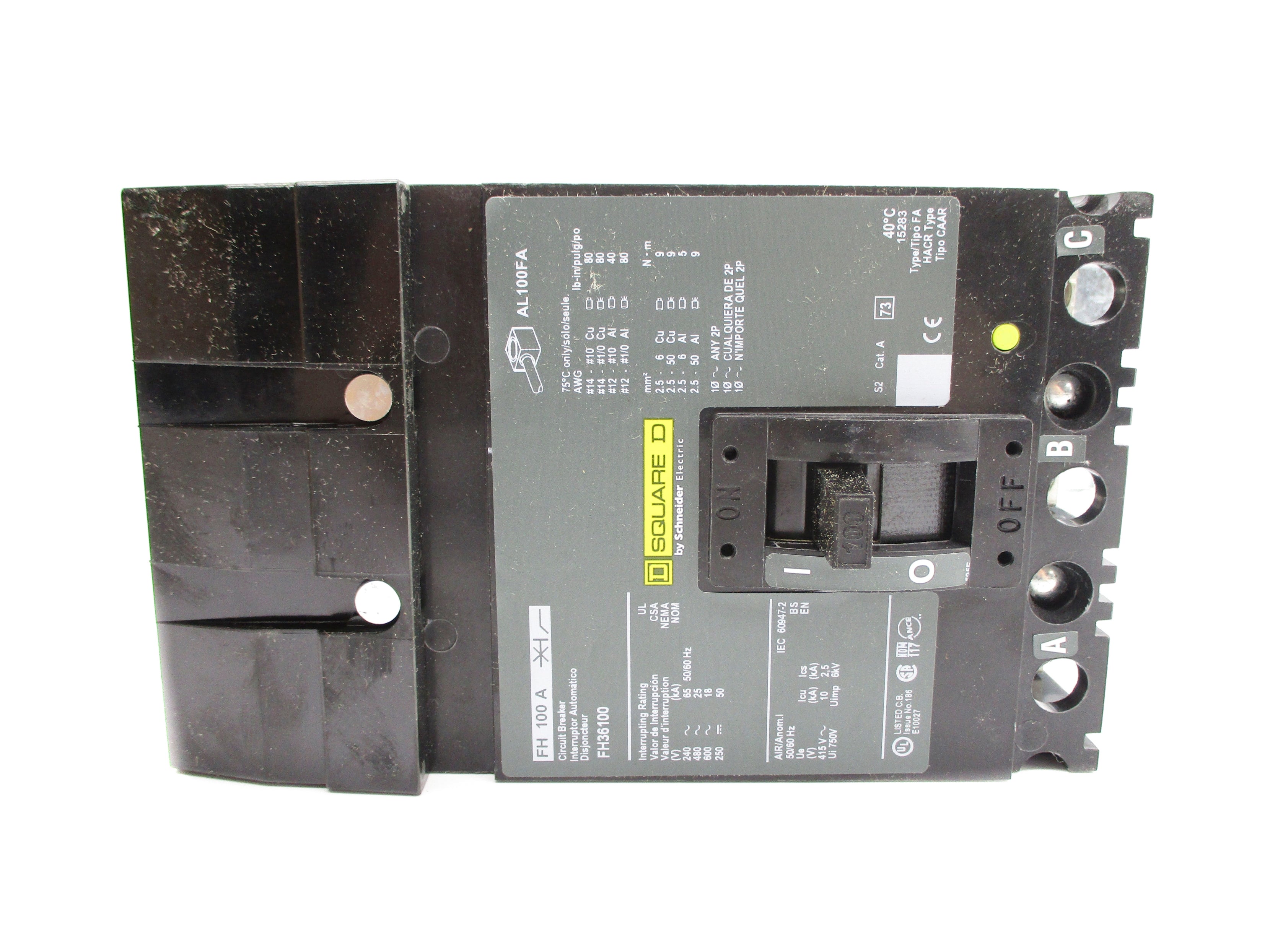SQUARE D FH36100 SER. 2 600V 100A NSMP