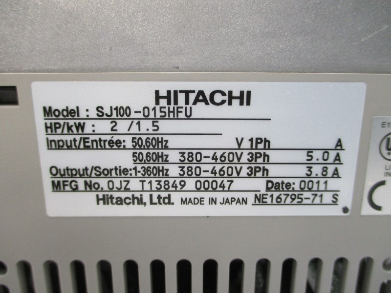HITACHI SJ100-015HFU 380-460V 5.0A NSMP