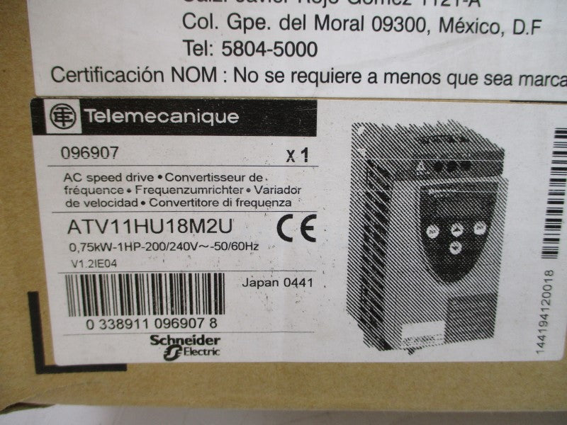TELEMECANIQUE ATV11HU18M2U 200/240VAC 9.9A NSMP