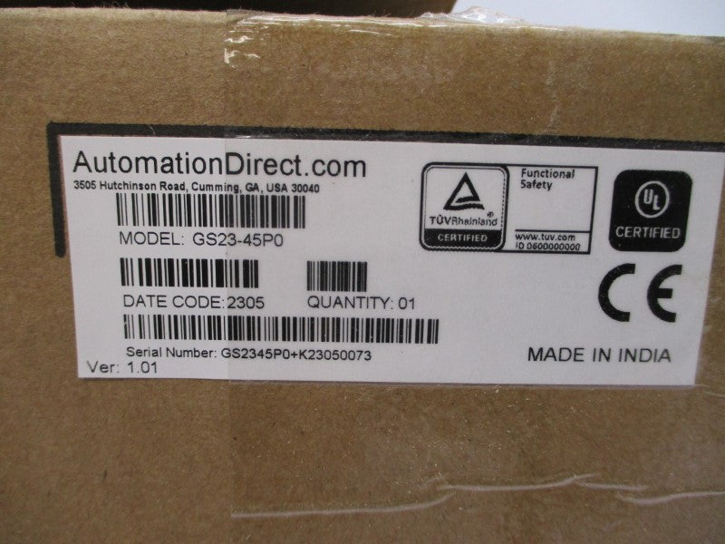 AUTOMATION DIRECT GS23-45P0 380-480V 11.6/9.9A NSMP
