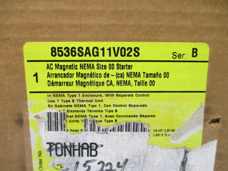 SQUARE D 8536SAG11V02S SER. B 110/120V NSMP