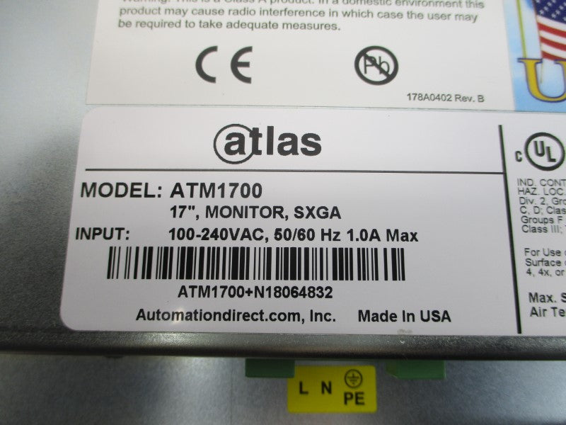 ATLAS ATM1700 100-240VAC 1.0A 17" NSMP