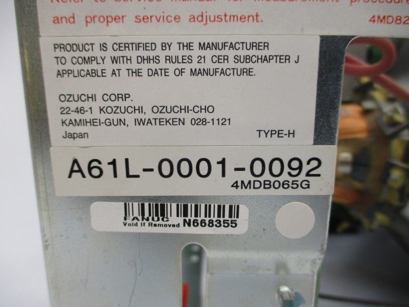 FANUC A61L-0001-0092 D9MR-10A NSNP