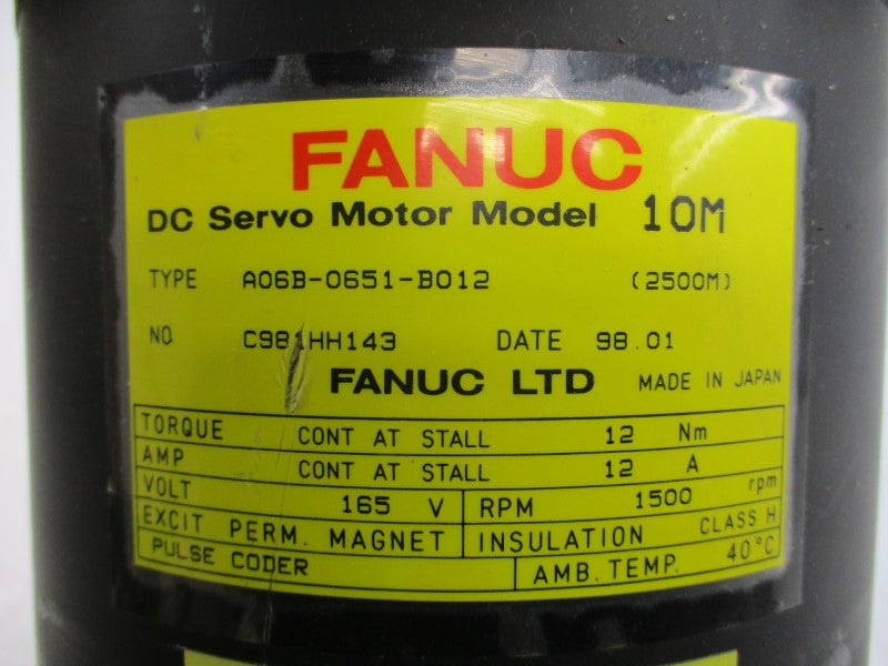 FANUC A06B-0651-B012 165V 12A UNMP