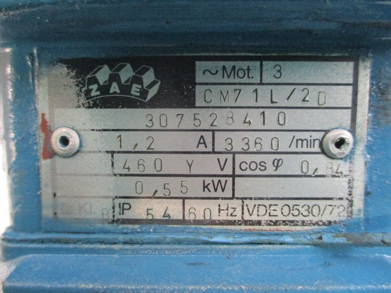 ZAE CM71L/2D 307528410 460V 1.2A NSNP