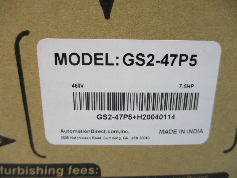 AUTOMATION DIRECT GS2-47P5 380-480V 14A NSMP