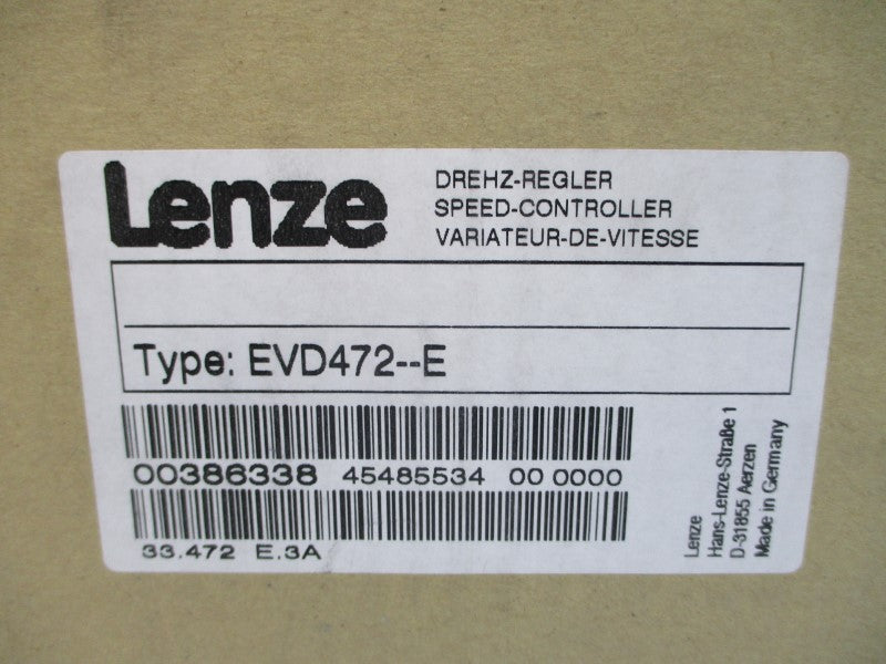 LENZE EVD472-E 00386338 400VAC 16A NSMP