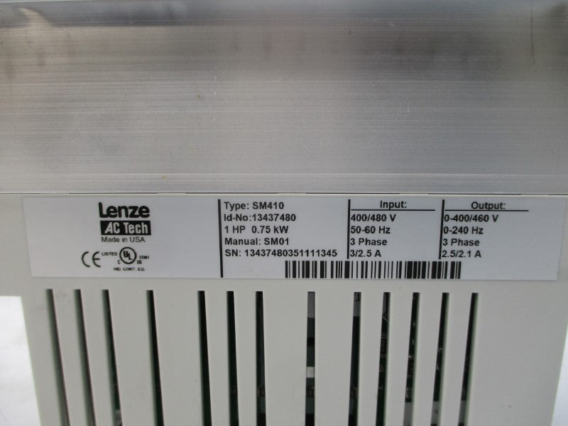 LENZE SM410 13437480 400/480V 3/2.5A NSMP