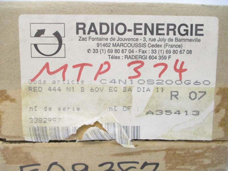 RADIO-ENERGIE REO444N1B60VEG C4N10S200G60 60V 0.18A NSMP