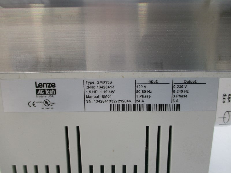 LENZE SM015S 13428413 120VAC 24A NSMP