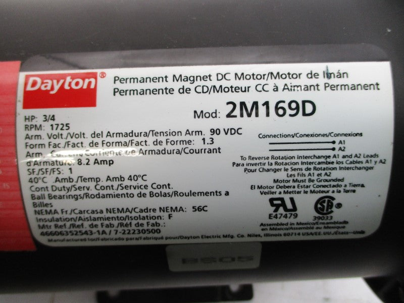 DAYTON 2M169D 90VDC 8.2A NSNP