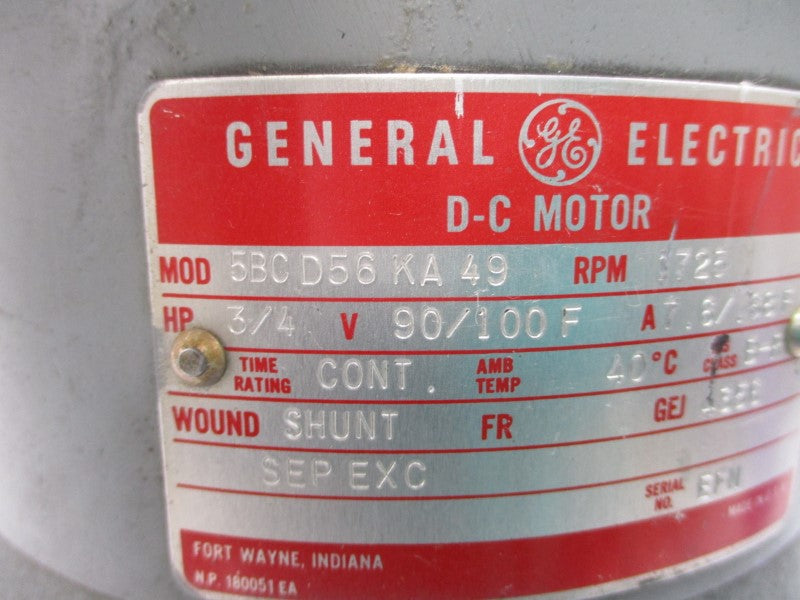 GENERAL ELECTRIC 5BCD56KA49 90VDC 7.6A NSNP
