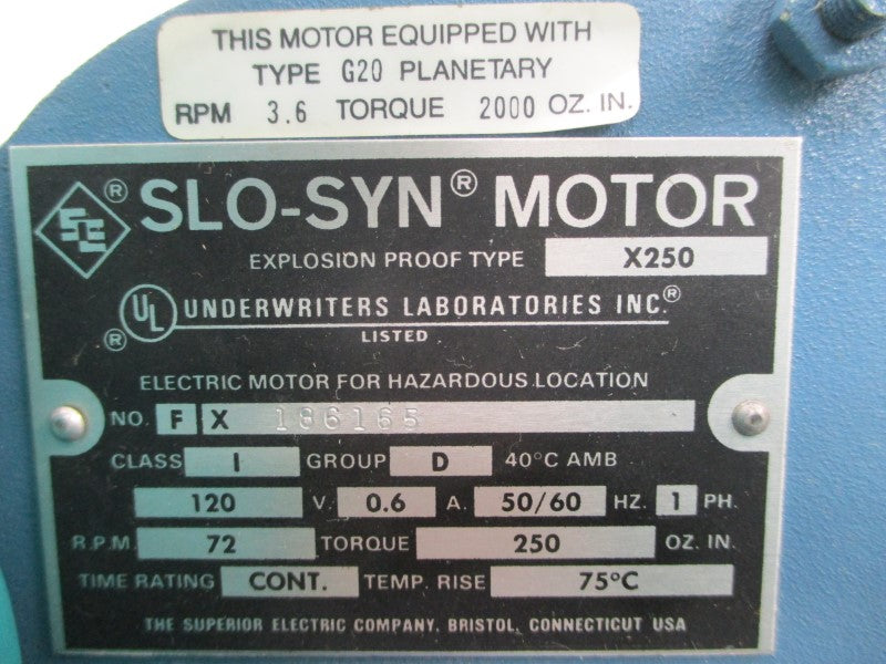 SUPERIOR ELECTRIC G20 120V 0.6A NSNP