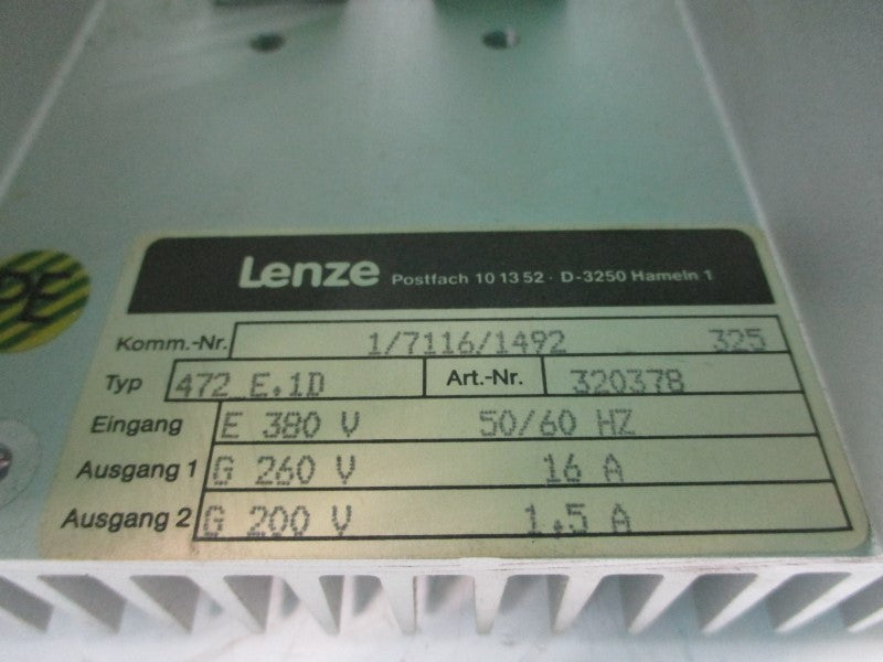 LENZE 472E.1D 320378 380V 16A UNMP