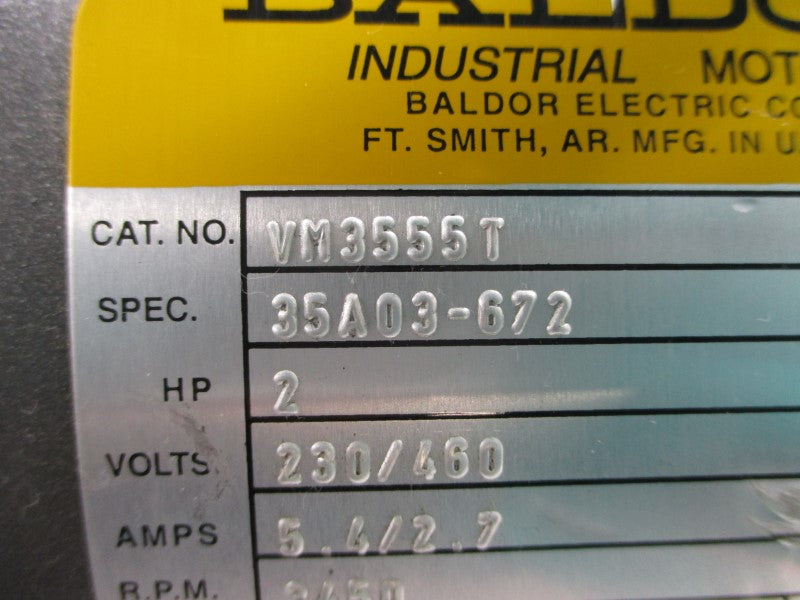 BALDOR VM3555T 35A03-672 230/460V 5.4/2.7A UNMP