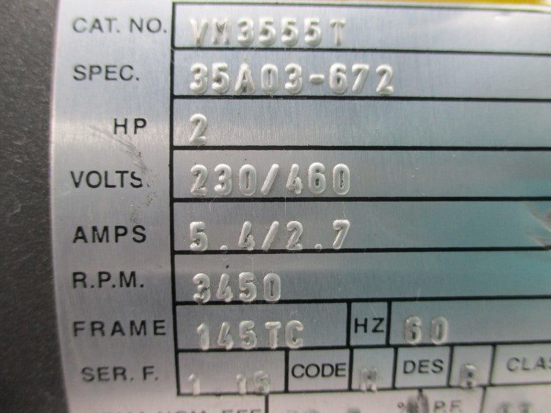 BALDOR VM3555T 35A03-672 230/460V 5.4/2.7A UNMP