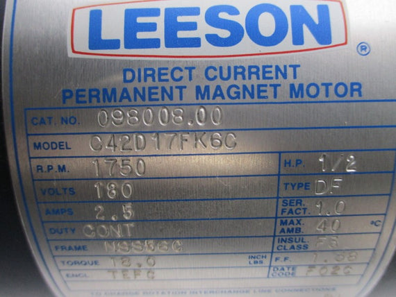 LEESON 098008.00 C42D17FK6C 180V 2.5A NSNP