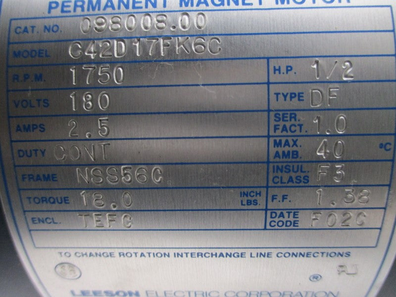 LEESON 098008.00 C42D17FK6C 180V 2.5A NSNP