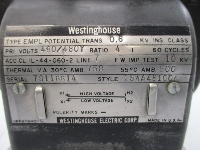WESTINGHOUSE 254A481G04 480V NSNP